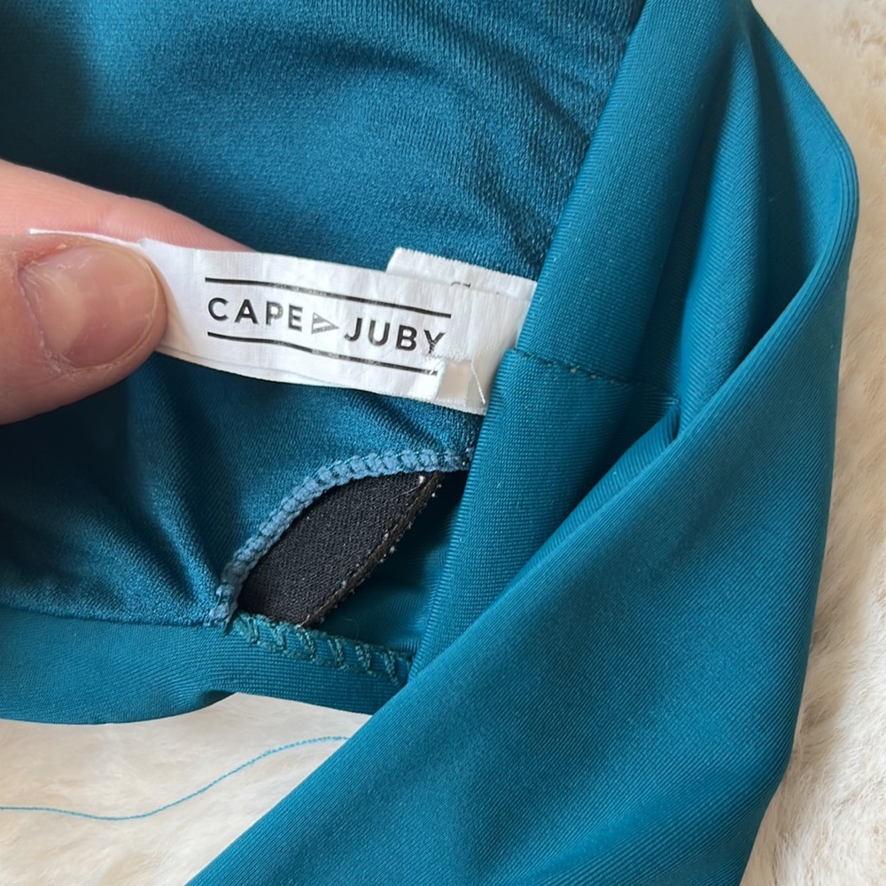 Cape Juby Aeropostale Bandeau Macrame Bikini Top Teal Size Large - Picture 5 of 6